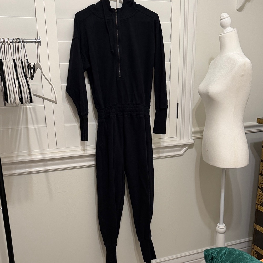FP Movement by Free People Black Hooded Jumpsuit